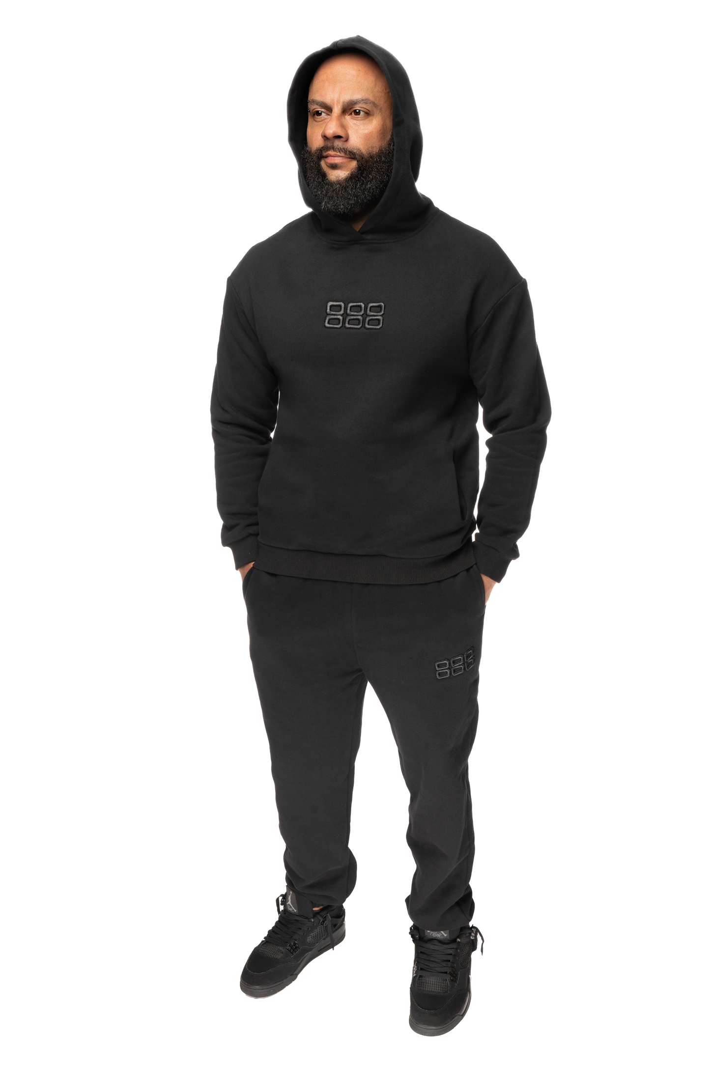888 Hoodie Set - Black